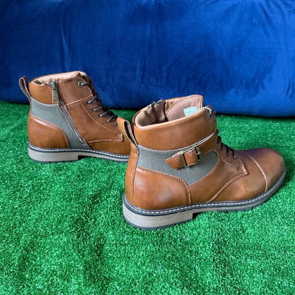 Madden Foam footbed Zipper Side Size 10 Ankle height Brown Boots Shoes NEW main image 7